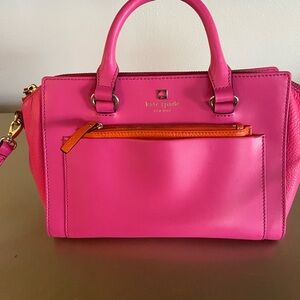 Kate Spade Vibrant Pink and Orange Satchel